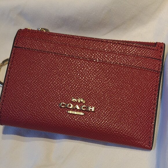 COACH Mini Skinny Id Case red - Picture 1 of 2